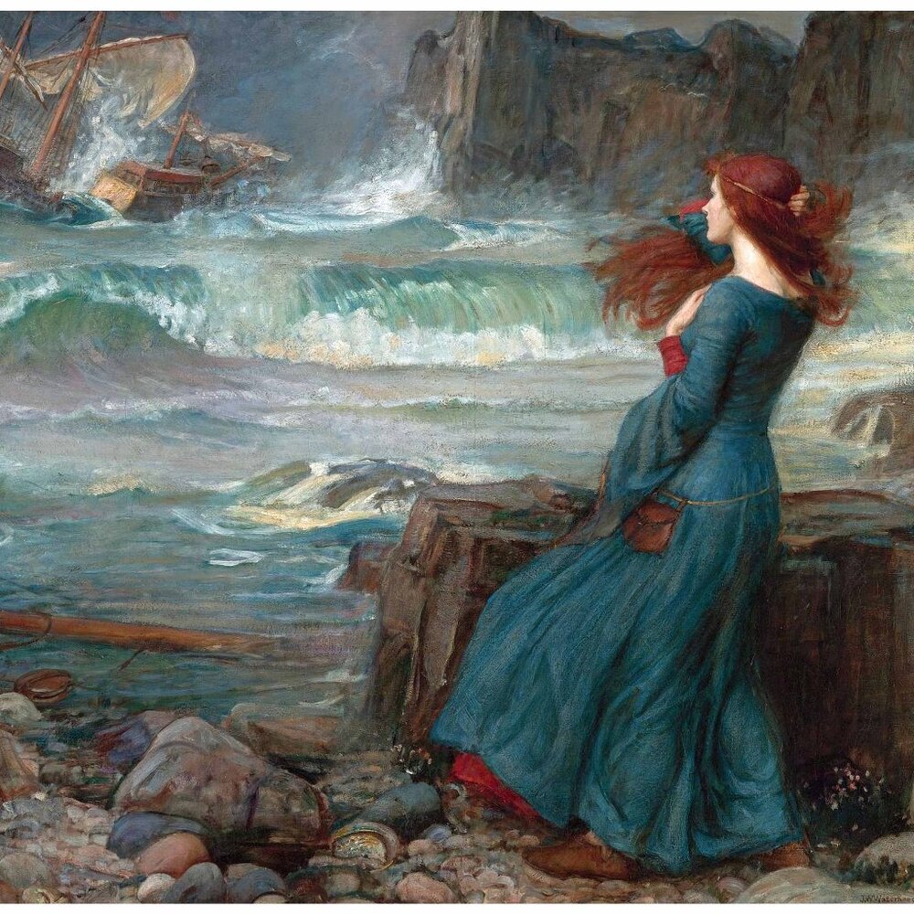 'The Tempest' MIRANDA 8"by10" Art Print Reproduction Beautiful Dramatic Nautical